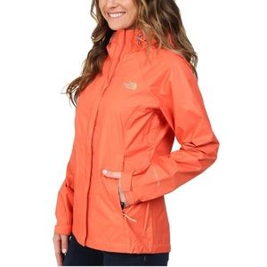 North Face HYVENT DT Wind Breaker Orange 2.5L Rain Jacket (size Large)